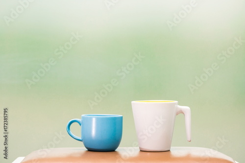 Two cups on the table