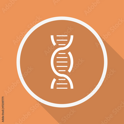 Runder Button mit Schatten - DNA-Strang