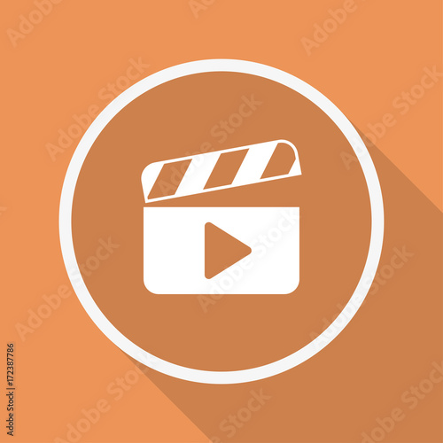 Runder Button mit Schatten - Filmklappe