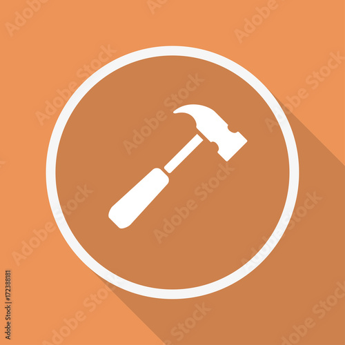 Runder Button mit Schatten - Hammer