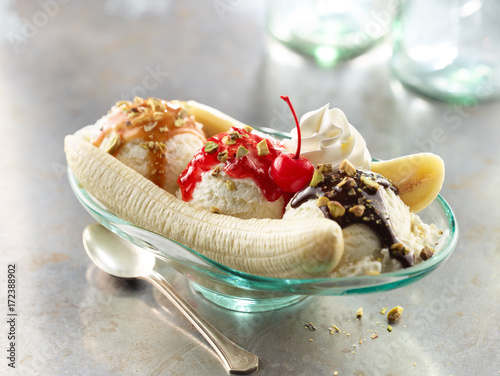 Foto banana split