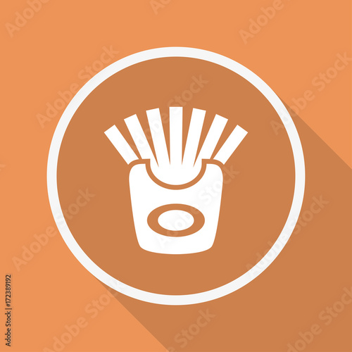 Runder Button mit Schatten - Pommes