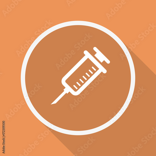 Runder Button mit Schatten - Spritze