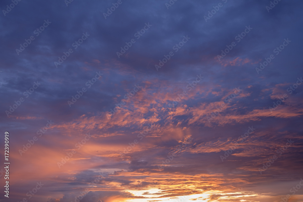 Fototapeta premium Sky and clouds / Sky and clouds at twilight.