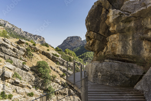 Caminito del Rey - mountain hiking trail. Malaga province. Spain.