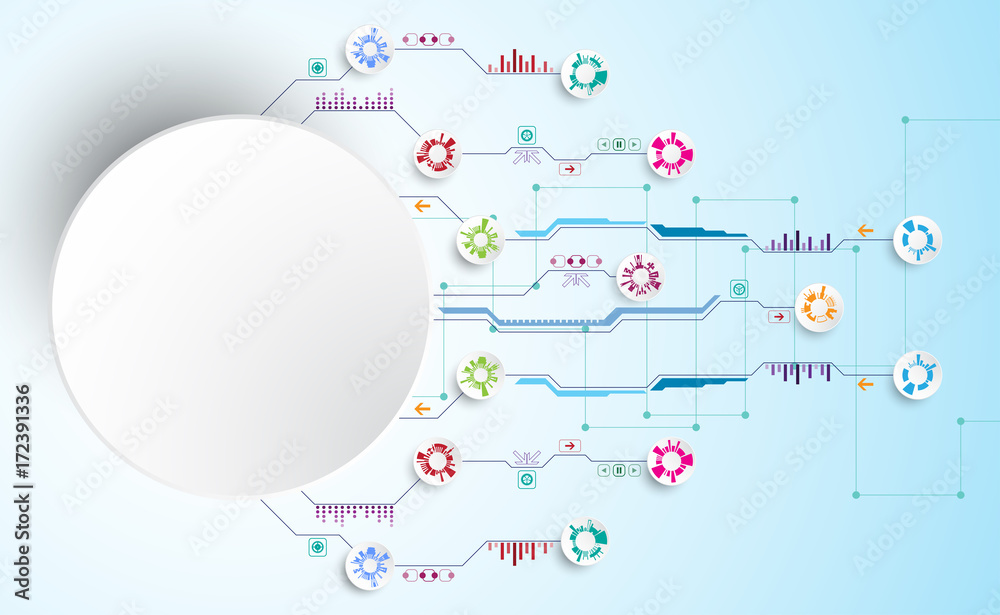 Vector abstract technology concept.