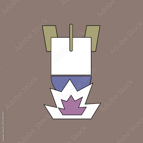 flat vector icon design collection Detonation of bomb