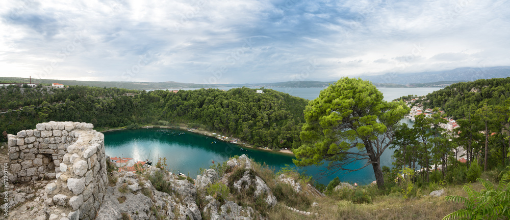 View from Novigrad Castle panorama