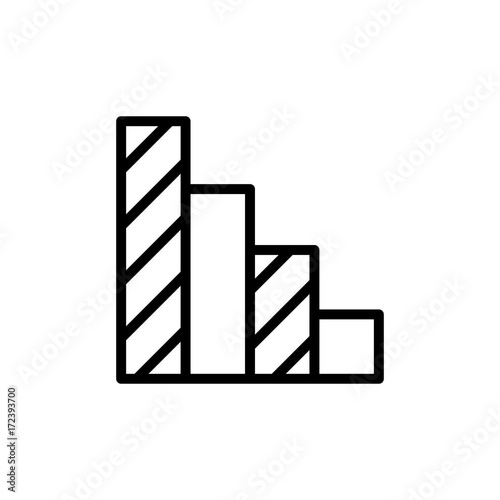 Premium graph icon or logo in line style.