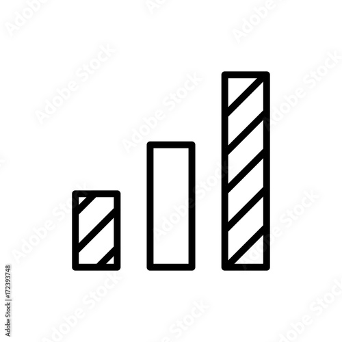 Premium graph icon or logo in line style.