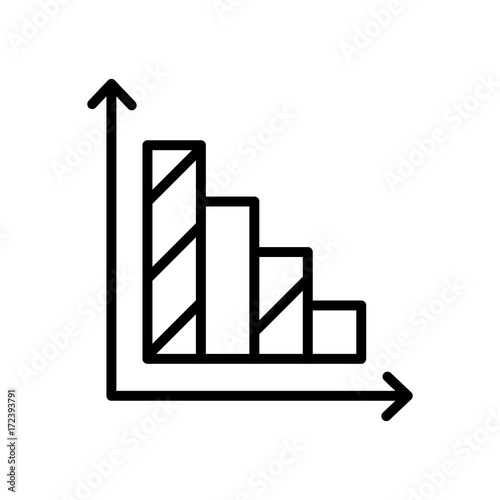Premium graph icon or logo in line style.