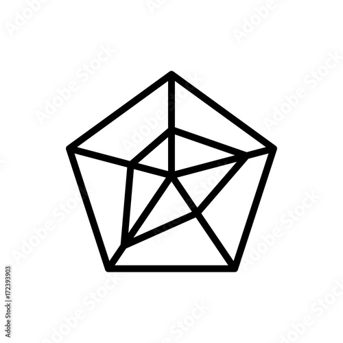 Premium graph icon or logo in line style.