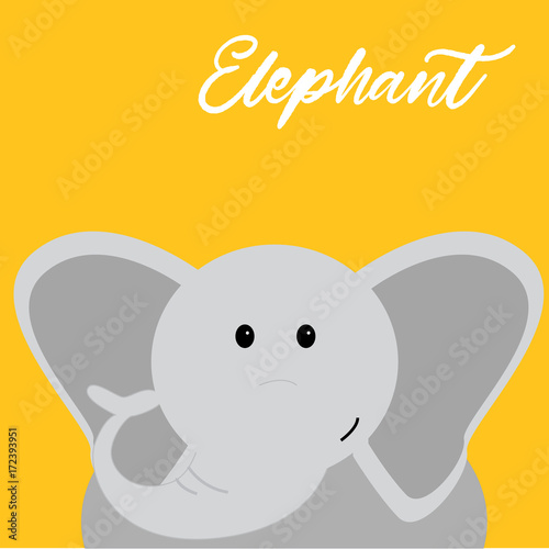 Vector hand drawn cartoon character illustration elephant. photo