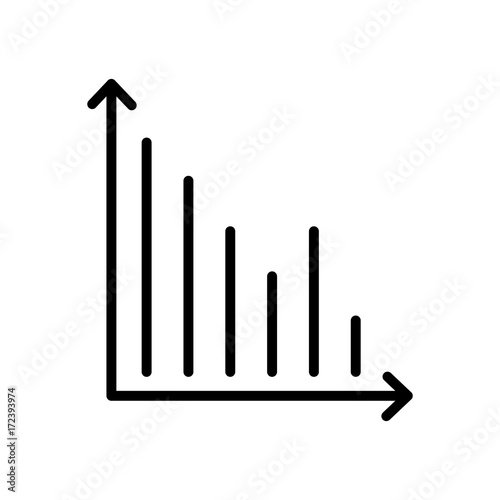 Premium graph icon or logo in line style.