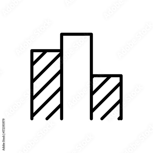 Premium graph icon or logo in line style.