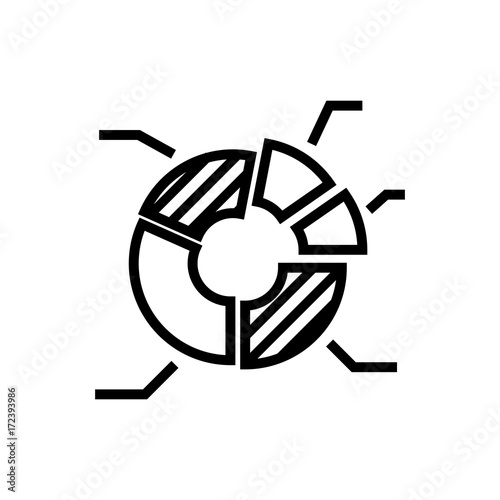 Premium graph icon or logo in line style.