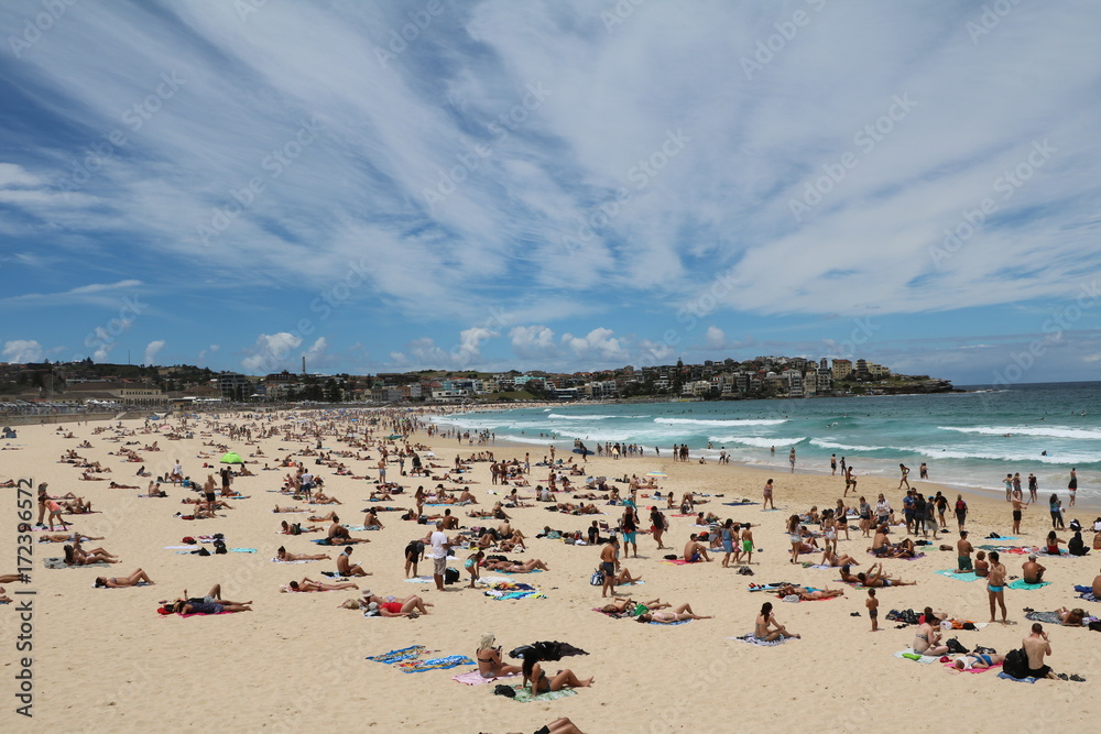 Summer at Bondi Beach in Sydney New South Wales, Australia