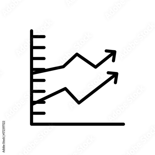 Premium graph icon or logo in line style.