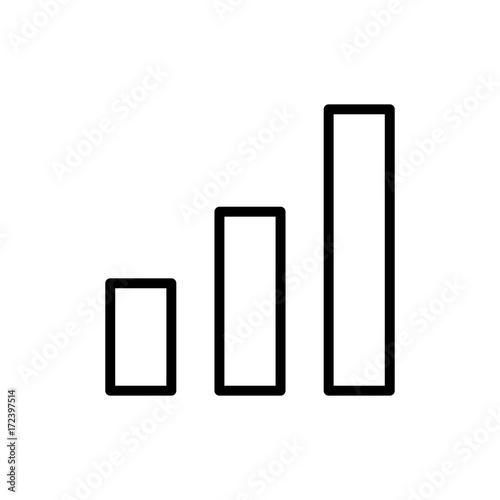 Premium graph icon or logo in line style.