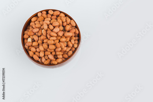 Concept groundnuts isolated white background