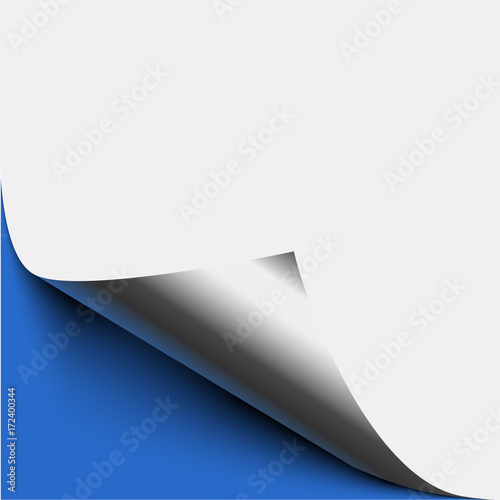 Gold page corner peel. Blank sheet of folded sticky paper note. Vector illustration sticker peel for advertising and promotional message isolated on white background