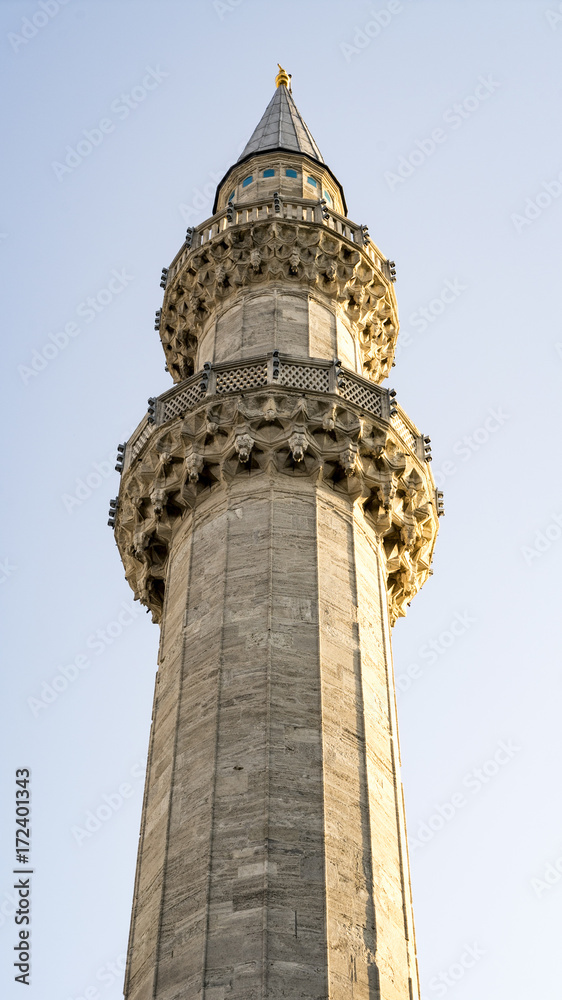 Minaret of Suleymaniye Mosque in Istanbul, Turkey Minaret of Suleymaniye Mosque in Istanbul, Turkey