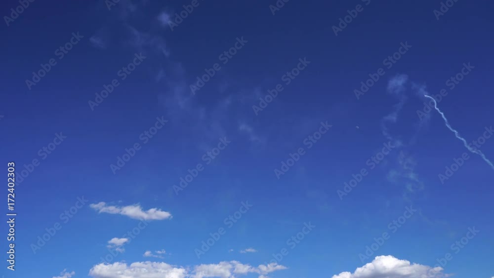 air show acrobatics on blue sky with moon air show acrobatics on blue sky with moon