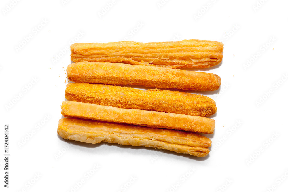 corn cheese stick isolated on white background corn cheese stick isolated on white background