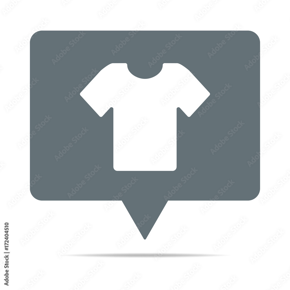 Graue Sprechblase mit T-Shirt Graue Sprechblase mit T-Shirt