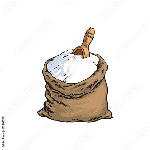 cartoon sack of flour clipart