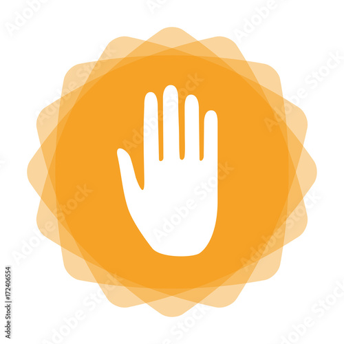 App Icon gelb - Hand - Stop