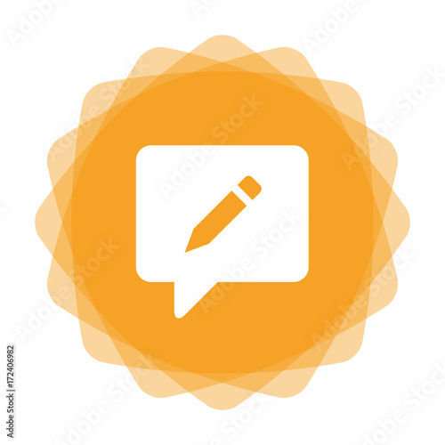 App Icon gelb - Sprechblase - Stift