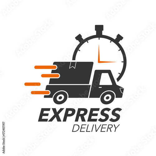 Express delivery icon concept. Pickup with stop watch icon for service, order, fast, free and worldwide shipping. Modern design.