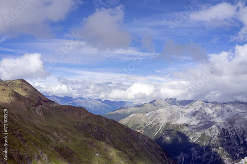 Fototapeta Naklejka Na Ścianę i Meble -  Stelvio Peak panorama. Color image