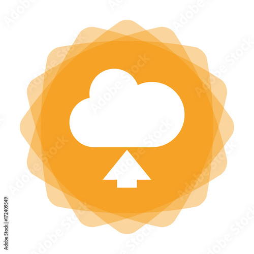 App Icon gelb - Wolke - Upload