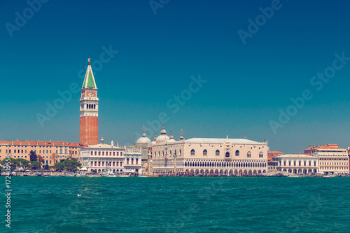 Doge palace view from Grand canal in Venice