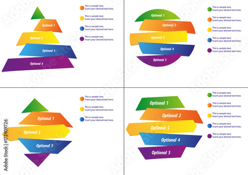 Five Step Sliced Info graphic Diagram