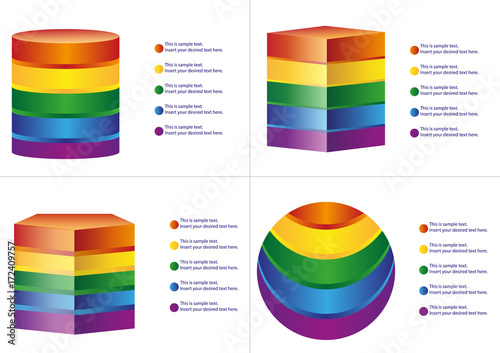Five Steps Business Diagrams