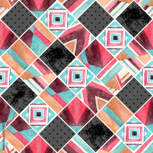 Abstract square seamless pattern.