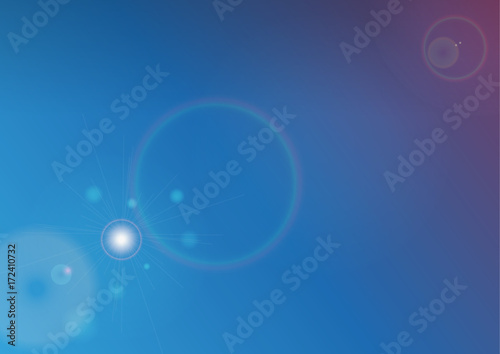 Abstract Vector Background With Blue And Purple Gradient And White Transparent Flares