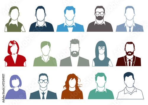 Personen gesichter portrait Illustration