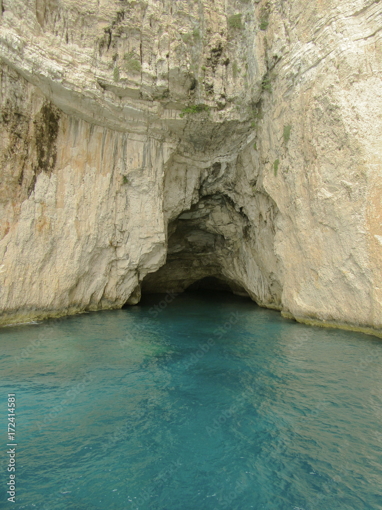 Cave In the Ionian Sea, Greece