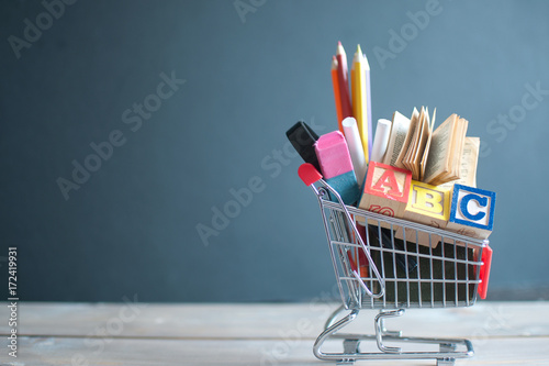 Stationery school cart back...