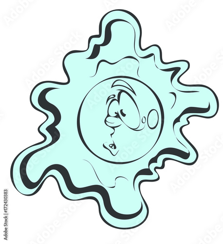 Funny Cartoon Ameba Vector
