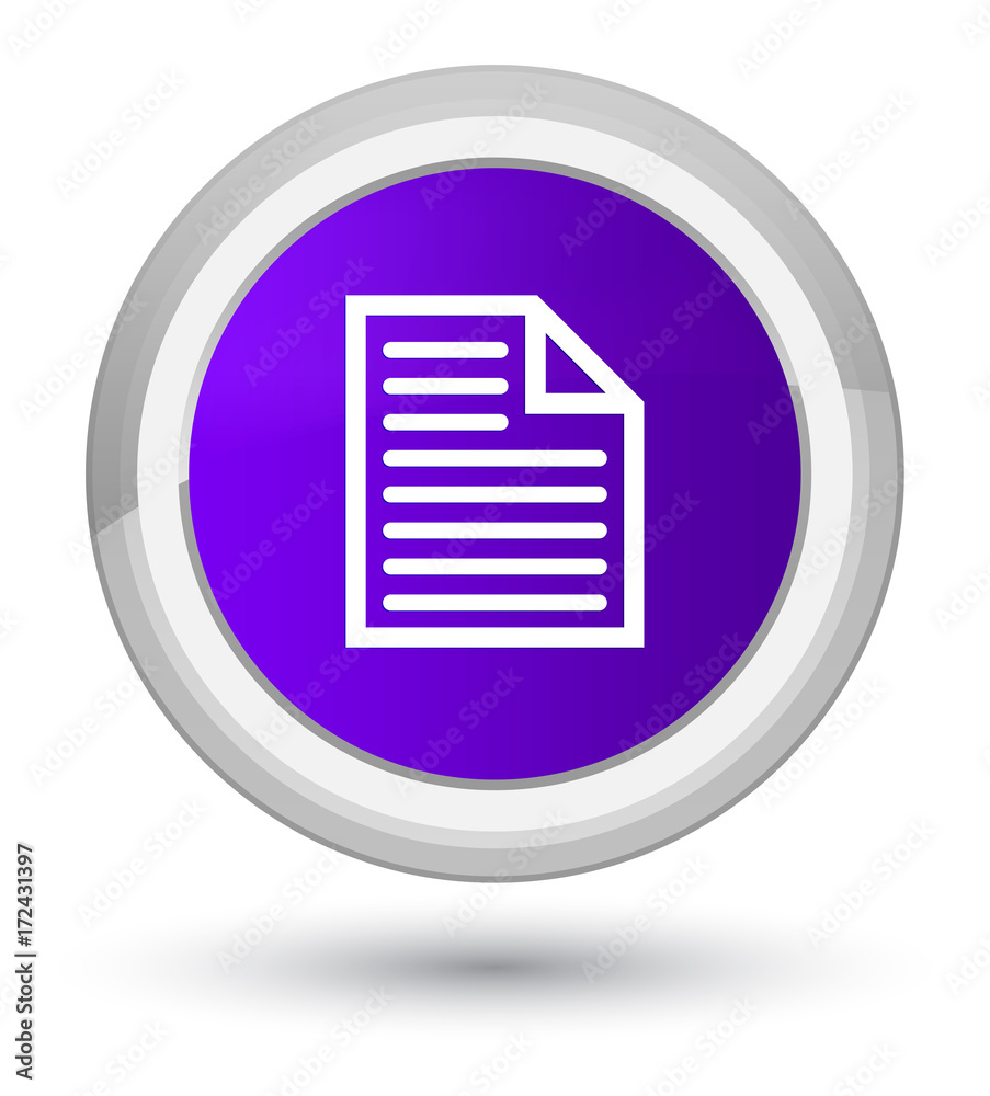 Document page icon prime purple round button Document page icon prime purple round button