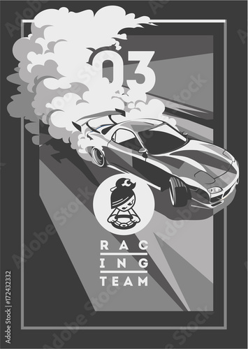 Burnout car, Japanese drift sport, Street racing