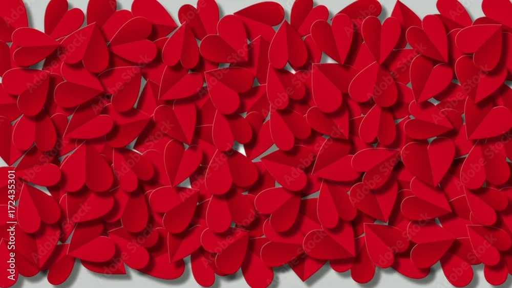 Beautiful background with hearts in the form of butterflies. Especially for wedding background or other. 5.4-7.833 second is seamless loop