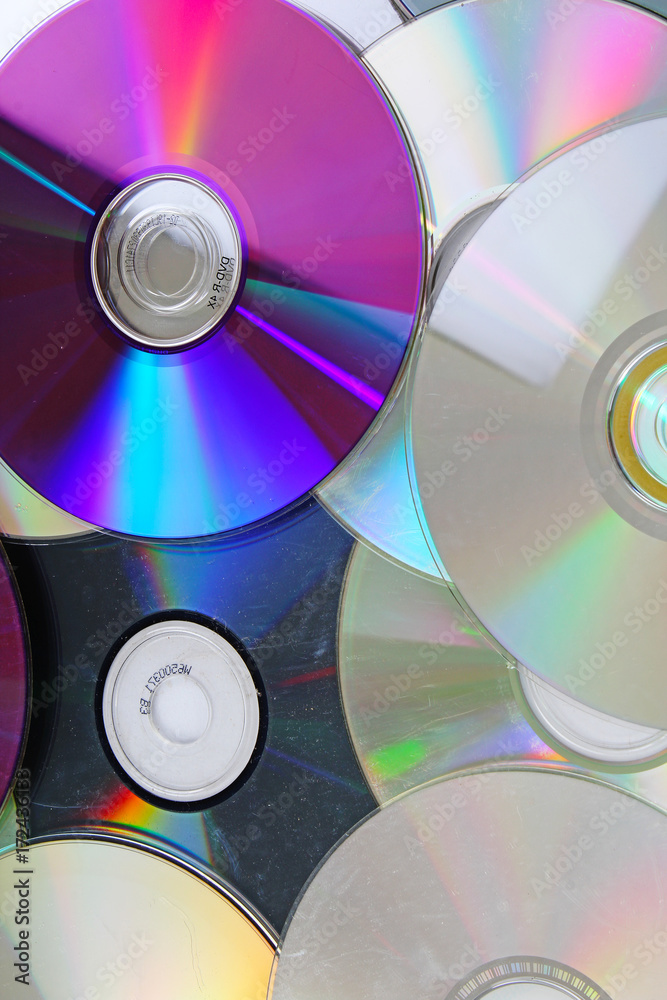 Cd dvd as background texture pattern wallpaper. Stock Photo | Adobe Stock