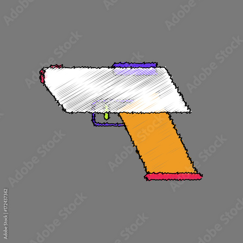 flat shading style icon electric gun