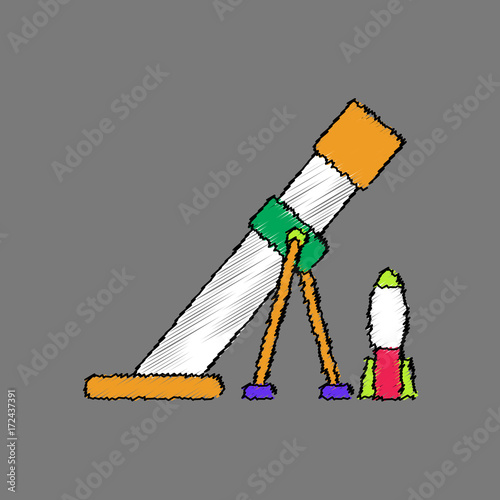 flat shading style icon mortar and shell silhouette